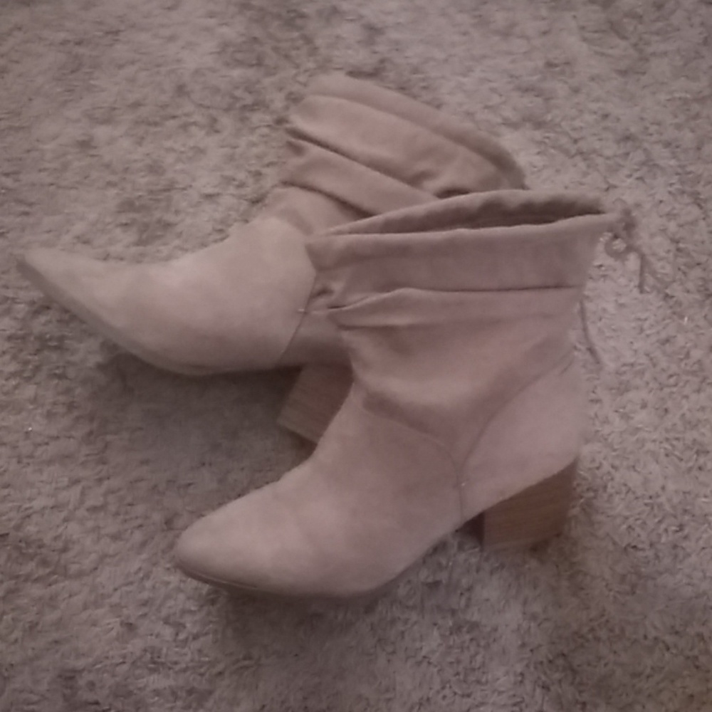 Tan booties